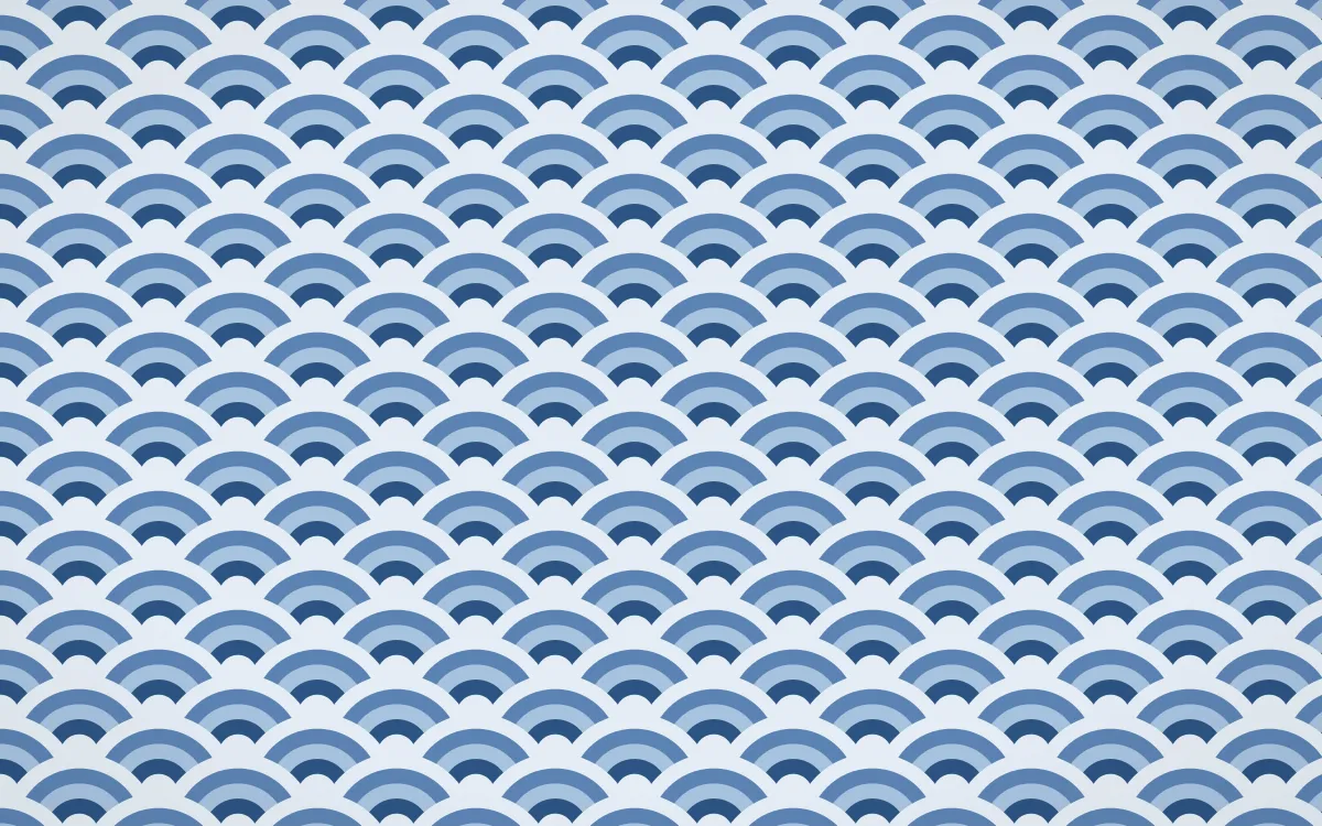 Jodhpur Indigo Fine Wave Crests — colourful blue seigaiha background