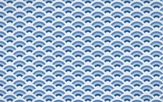 Jodhpur Indigo Fine Wave Crests — colourful blue seigaiha background