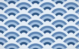 Jodhpur Indigo Grand Wave Crests — colourful blue seigaiha background