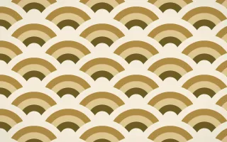 Kerala Spice Grand Wave Crests — colourful brown, gold and beige seigaiha background