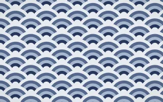 Kyoto Indigo Wave Crests — colourful blue and white seigaiha background
