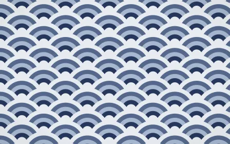 Kyoto Indigo Wave Crests — colourful blue and white seigaiha background