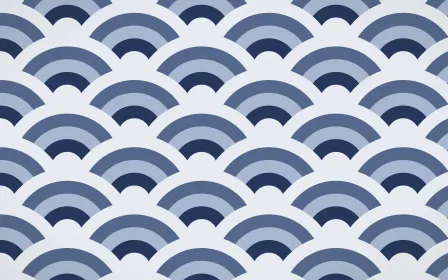 Kyoto Indigo Grand Wave Crests — colourful blue and white seigaiha background