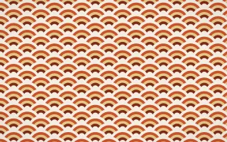 Lagos Wax Fine Wave Crests — colourful brown, orange and beige seigaiha background