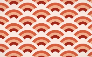 Lantern Festival Grand Wave Crests — colourful red and orange seigaiha background
