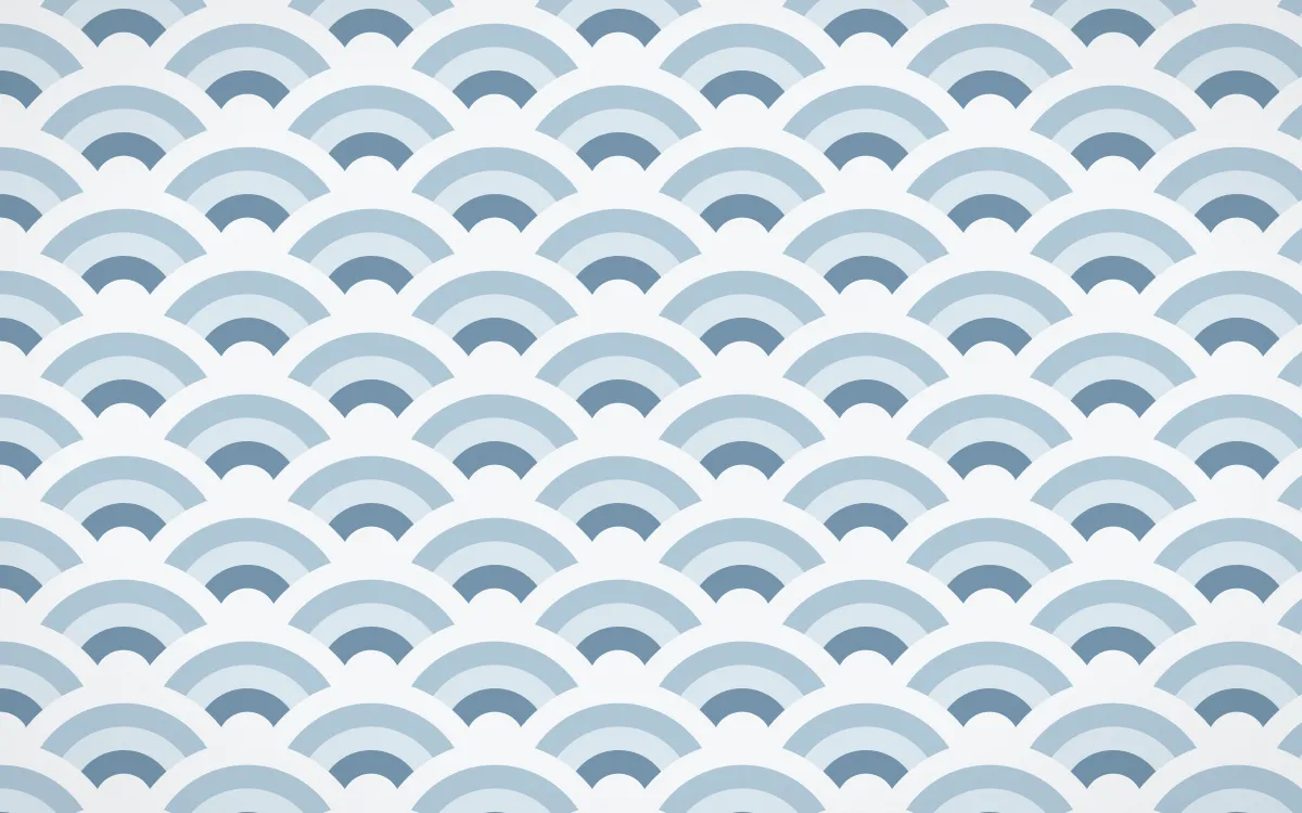 Lapland Snow Wave Crests — colourful blue and white seigaiha background