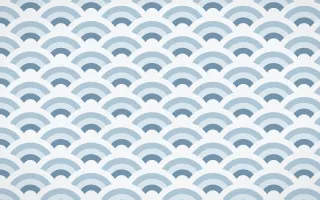 Lapland Snow Wave Crests — colourful blue and white seigaiha background