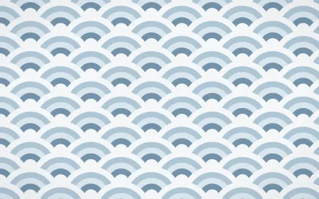 Lapland Snow Wave Crests — colourful blue and white seigaiha background