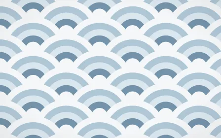 Lapland Snow Grand Wave Crests — colourful blue and white seigaiha background