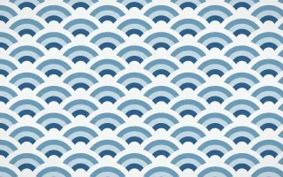 Lisbon Azul Wave Crests — colourful blue and white seigaiha background