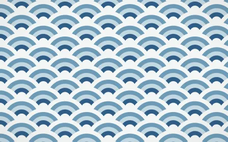 Lisbon Azul Wave Crests — colourful blue and white seigaiha background