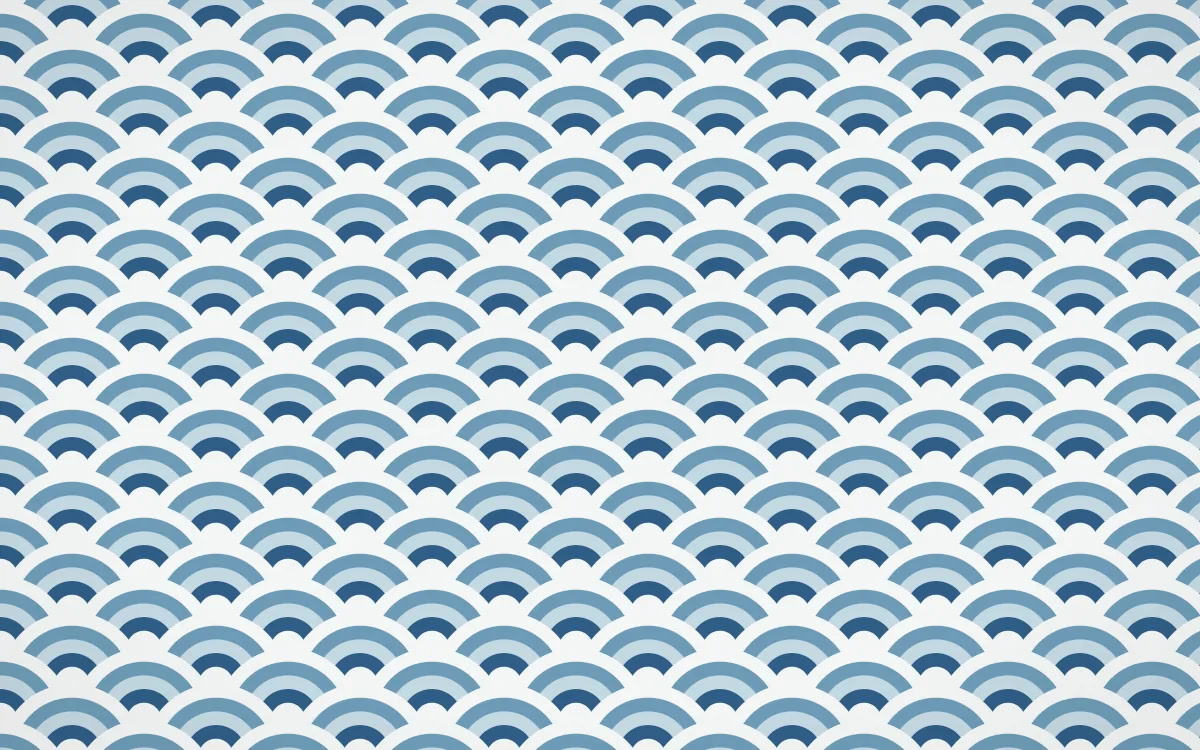 Lisbon Azul Fine Wave Crests — colourful blue and white seigaiha background