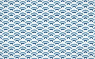 Lisbon Azul Fine Wave Crests — colourful blue and white seigaiha background