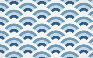Lisbon Azul Grand Wave Crests — colourful blue and white seigaiha background