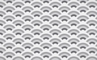 London Fog Wave Crests — colourful grey and white seigaiha background