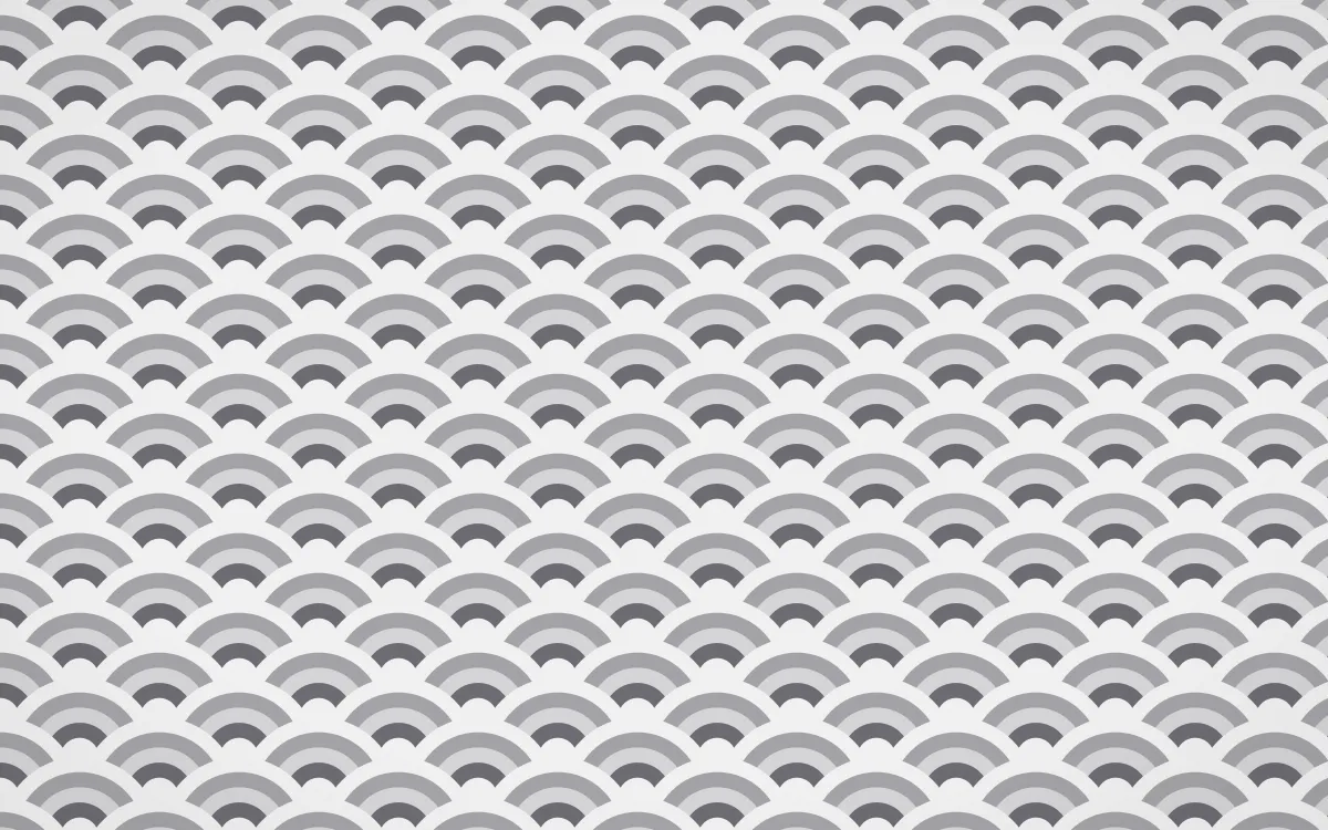 London Fog Fine Wave Crests — colourful grey and white seigaiha background