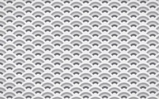 London Fog Fine Wave Crests — colourful grey and white seigaiha background
