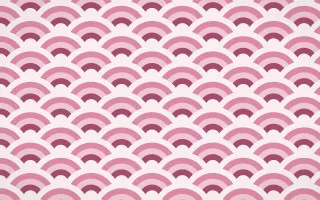 Lotus Siam Wave Crests — colourful pink and white seigaiha background