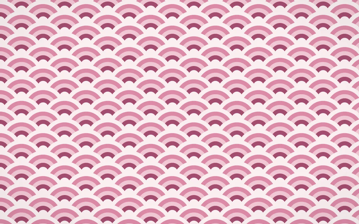 Lotus Siam Fine Wave Crests — colourful pink and white seigaiha background