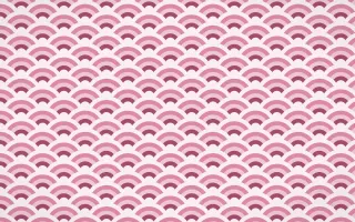 Lotus Siam Fine Wave Crests — colourful pink and white seigaiha background