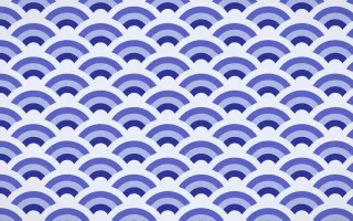 Majorelle Wave Crests — colourful blue and white seigaiha background