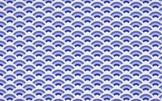 Majorelle Fine Wave Crests — colourful blue and white seigaiha background