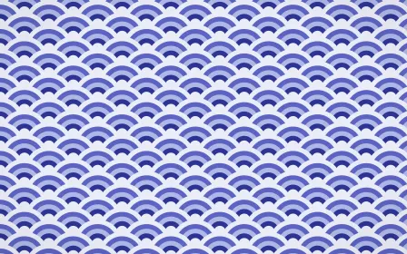 Majorelle Fine Wave Crests — colourful blue and white seigaiha background