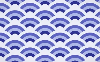 Majorelle Grand Wave Crests — colourful blue and white seigaiha background