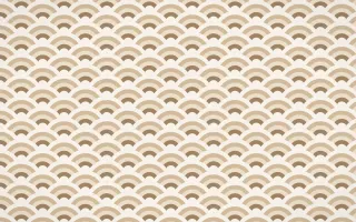 Manila Shell Fine Wave Crests — colourful orange and white seigaiha background