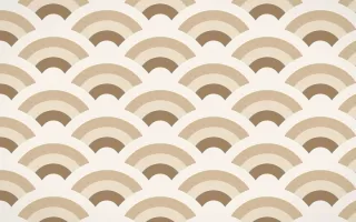 Manila Shell Grand Wave Crests — colourful orange and white seigaiha background