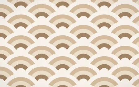 Manila Shell Grand Wave Crests — colourful orange and white seigaiha background