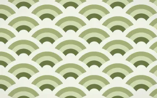 Matcha House Grand Wave Crests — colourful green and white seigaiha background