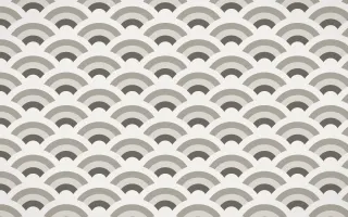 Milano Stone Wave Crests — colourful grey, orange and white seigaiha background
