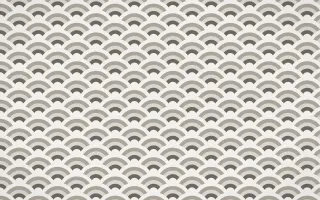 Milano Stone Fine Wave Crests — colourful grey, orange and white seigaiha background
