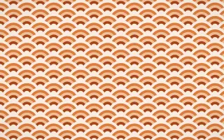 Momiji Maple Fine Wave Crests — colourful brown, orange and beige seigaiha background