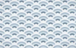 Montréal Hiver Wave Crests — colourful blue and white seigaiha background