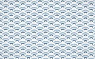 Montréal Hiver Fine Wave Crests — colourful blue and white seigaiha background