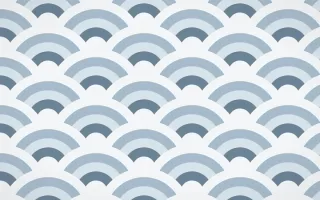 Montréal Hiver Grand Wave Crests — colourful blue and white seigaiha background
