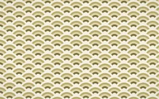 Nile Papyrus Fine Wave Crests — colourful yellow and beige seigaiha background