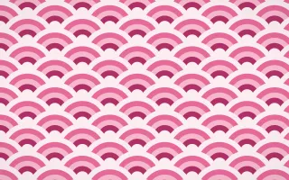 Oaxaca Pink Wave Crests — colourful pink and white seigaiha background