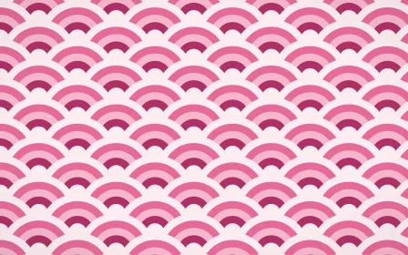 Oaxaca Pink Wave Crests — colourful pink and white seigaiha background