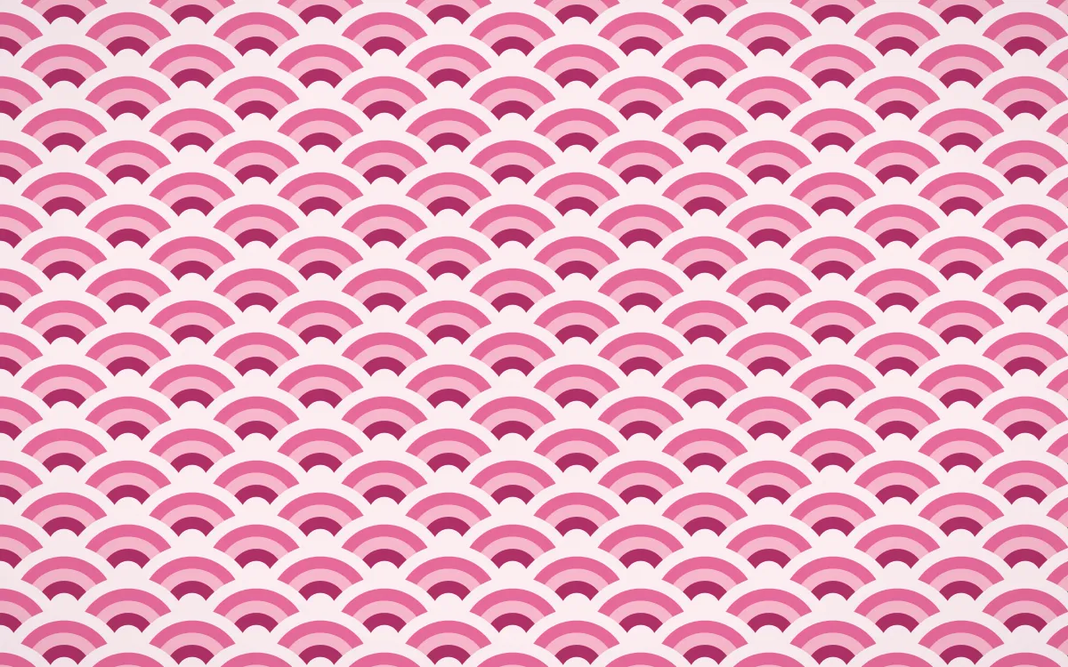 Oaxaca Pink Fine Wave Crests — colourful pink and white seigaiha background