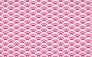 Oaxaca Pink Fine Wave Crests — colourful pink and white seigaiha background