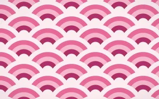 Oaxaca Pink Grand Wave Crests — colourful pink and white seigaiha background