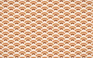 Outback Clay Fine Wave Crests — colourful brown, orange and beige seigaiha background