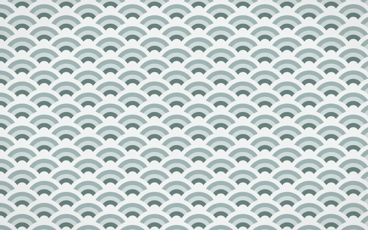 Pacific Fog Fine Wave Crests — colourful teal and white seigaiha background