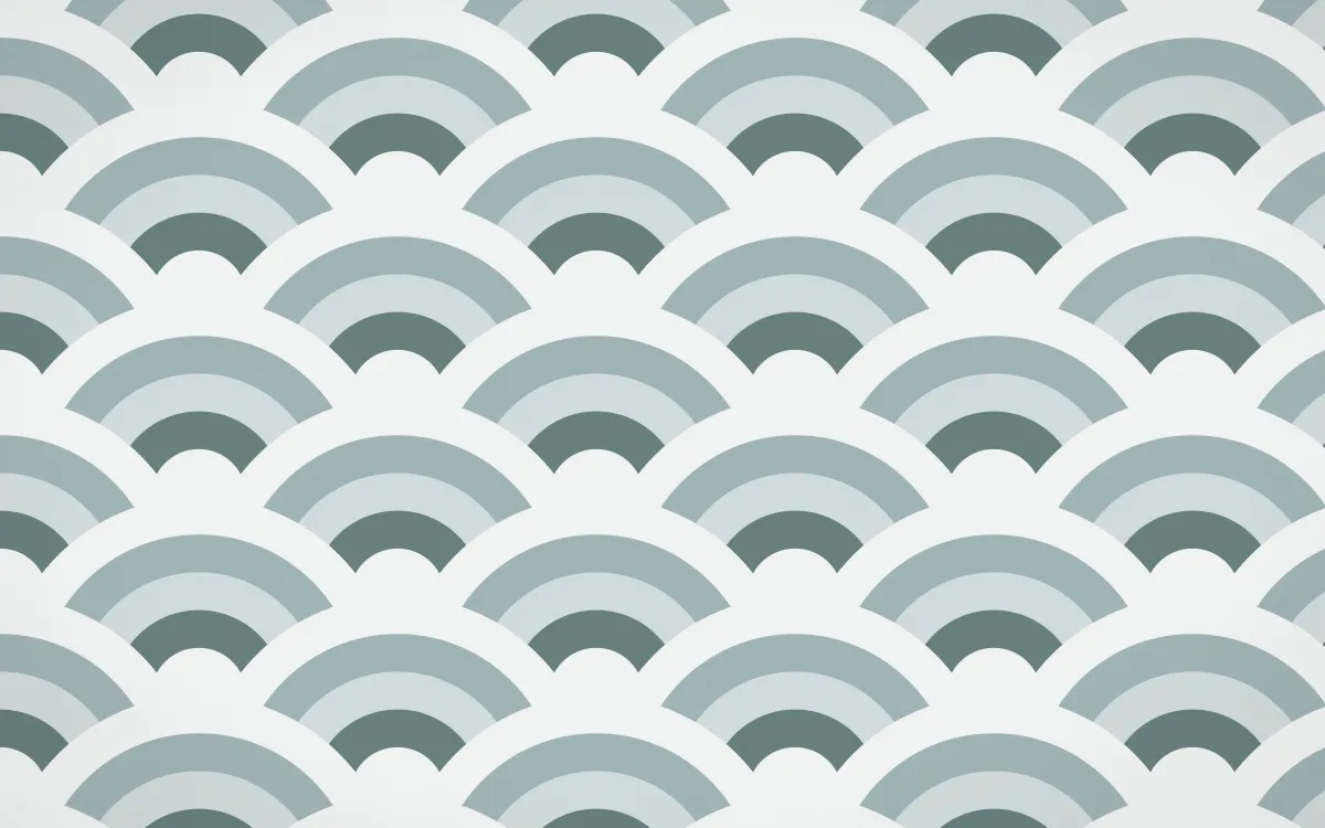 Pacific Fog Grand Wave Crests — colourful teal and white seigaiha background
