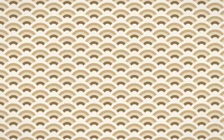Pampas Cream Fine Wave Crests — colourful orange and beige seigaiha background