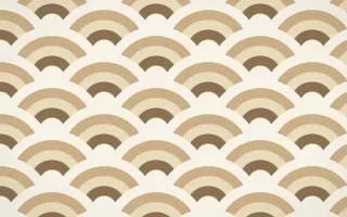 Pampas Cream Grand Wave Crests — colourful orange and beige seigaiha background