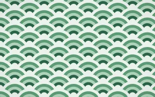 Persian Garden Wave Crests — colourful green and white seigaiha background